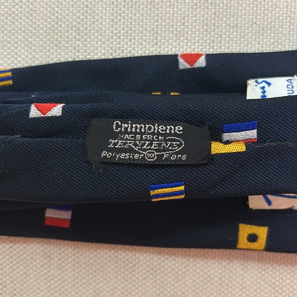 Trimingham’s Bermuda Nautical Navy Blue Tie - Picture 3 of 3